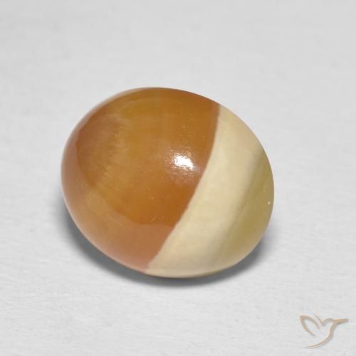 Ágata Multicolor natural de 6.65 ct, Ovalada, Opaco
