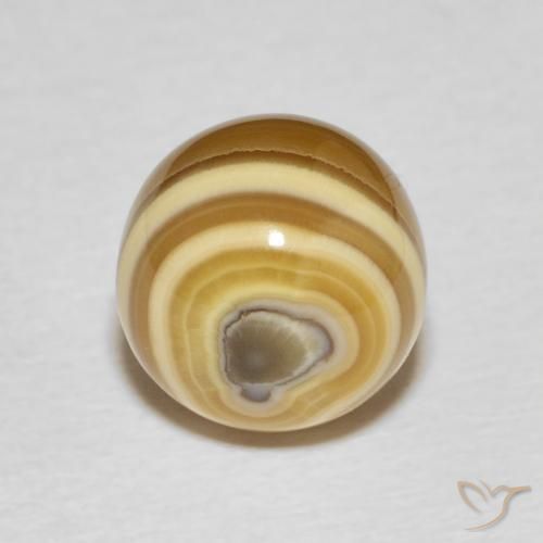 Ágata Multicolor natural de 7.67 ct, Esfera / Bola, Opaco