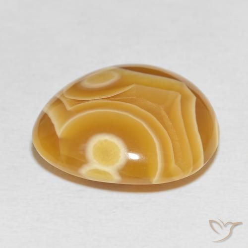 Ágata Multicolor natural de 18.16 ct, En forma de pera, Opaco