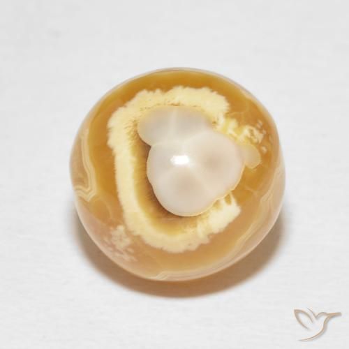 Ágata Multicolor natural de 11.17 ct, Esfera / Bola, Opaco