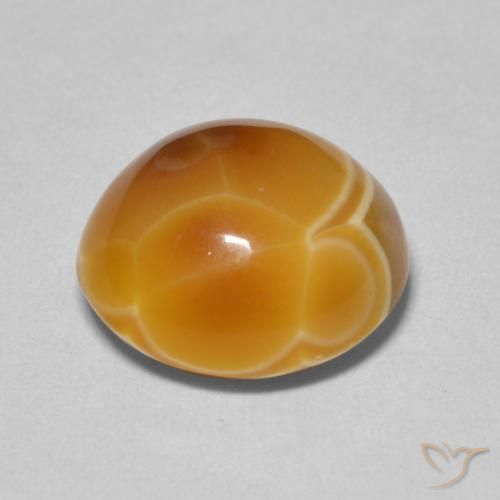 Ágata Multicolor natural de 11.03 ct, Ovalada, Opaco