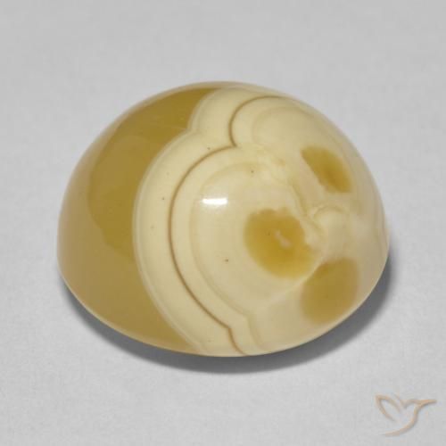 Ágata Multicolor natural de 17.70 ct, Ovalada, Opaco
