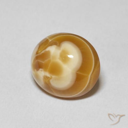 Ágata Multicolor natural de 6.40 ct, Ovalada, Opaco