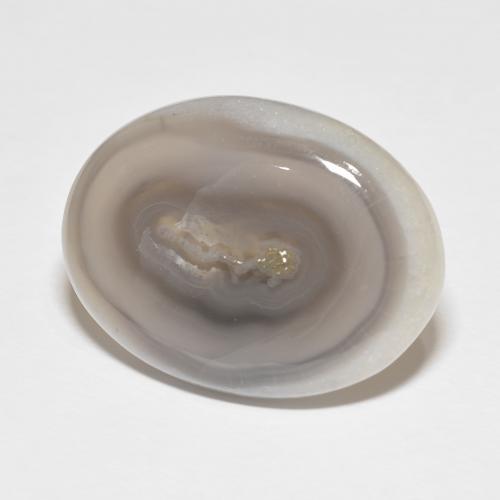 Ágata Blanco apagado natural de 27.92 ct, Ovalada, Opaco