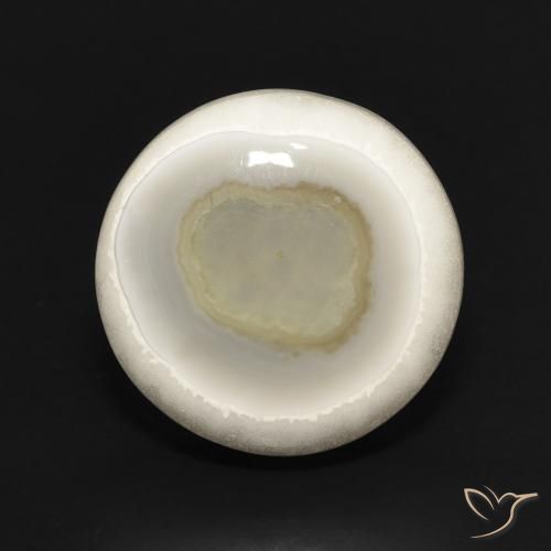 12.79ct Natural Blanco multicolor Ágata, Redondo, Opaco