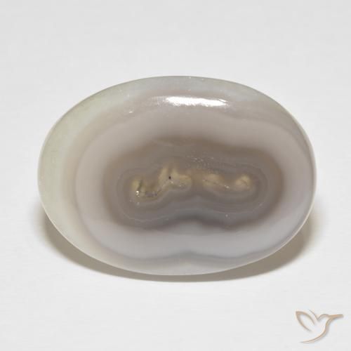 34.15ct Natural White Cream Ágata, Ovalada, Opaco