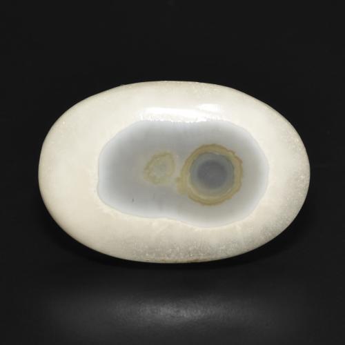 19.82ct Natural Blanco multicolor Ágata, Ovalada, Opaco