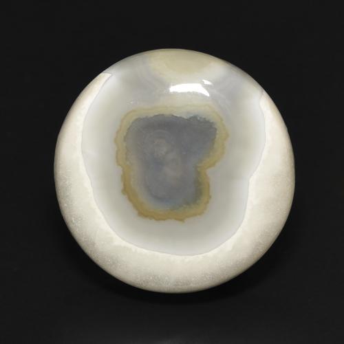 15.97ct Natural Blanco multicolor Ágata, Redondo, Opaco