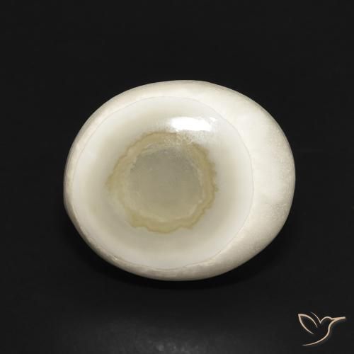 6.02ct Natural Blanco multicolor Ágata, Ovalada, Opaco