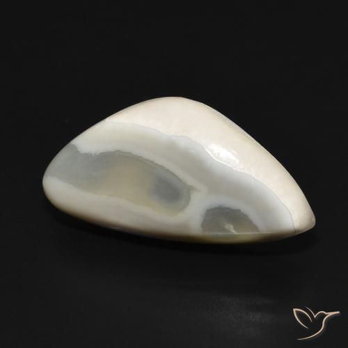 Ágata Blanco apagado natural de 15.91 ct, Elegante, Opaco