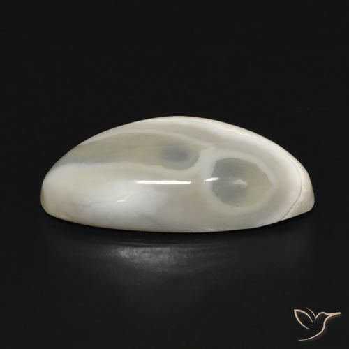 Ágata Blanco apagado natural de 15.91 ct, Elegante, Opaco