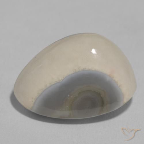 11.22ct Natural White Cream Ágata, Elegante, Opaco
