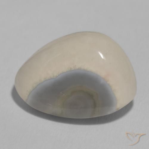 Ágata White Cream natural de 11.22 ct, Elegante, Opaco