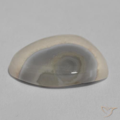 Ágata White Cream natural de 11.22 ct, Elegante, Opaco