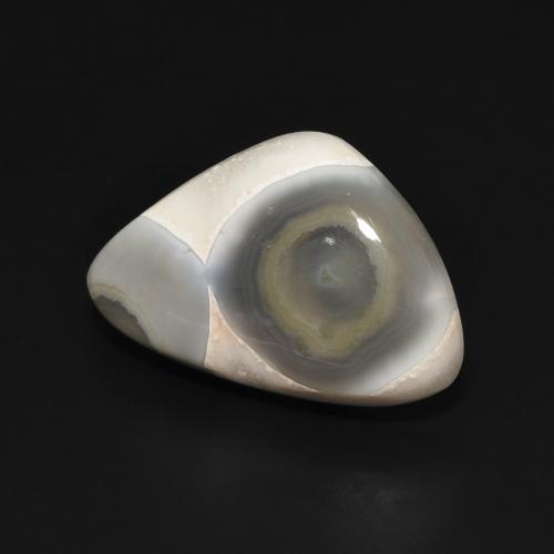 Ágata Blanco multicolor natural de 11.86 ct, Elegante, Opaco