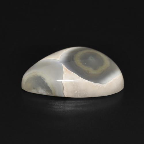 Ágata Blanco multicolor natural de 11.86 ct, Elegante, Opaco
