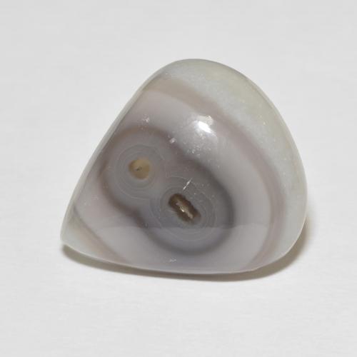18.49ct Natural Blanco cálido Ágata, En forma de pera, Opaco
