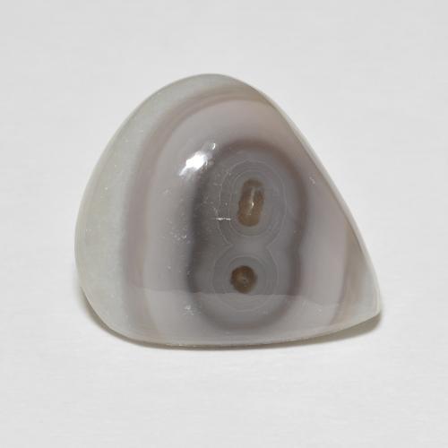 Ágata Blanco cálido natural de 18.49 ct, En forma de pera, Opaco