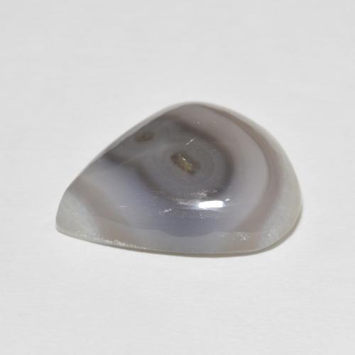 Ágata Blanco cálido natural de 18.49 ct, En forma de pera, Opaco