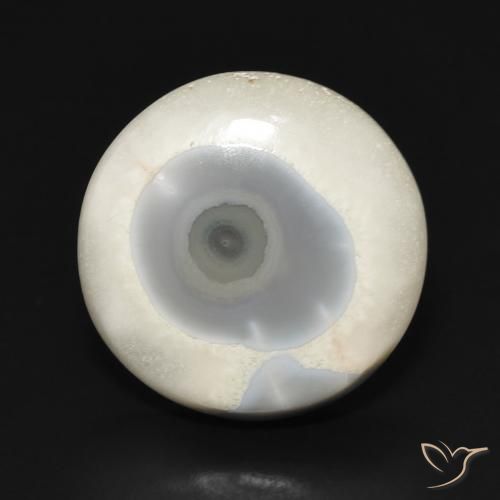13.25ct Natural Blanco multicolor Ágata, Redondo, Opaco