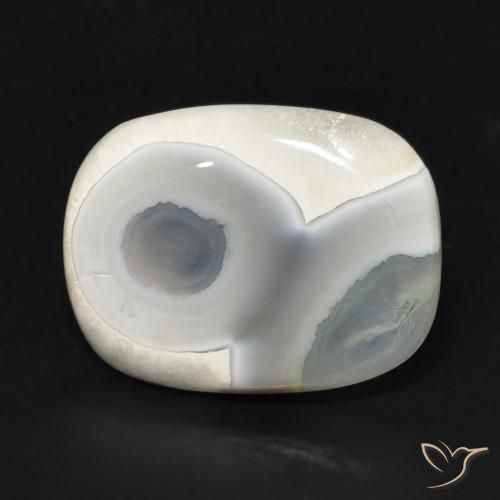 8.05ct Natural Blanco multicolor Ágata, Forma Cojín, Opaco, Photo A
