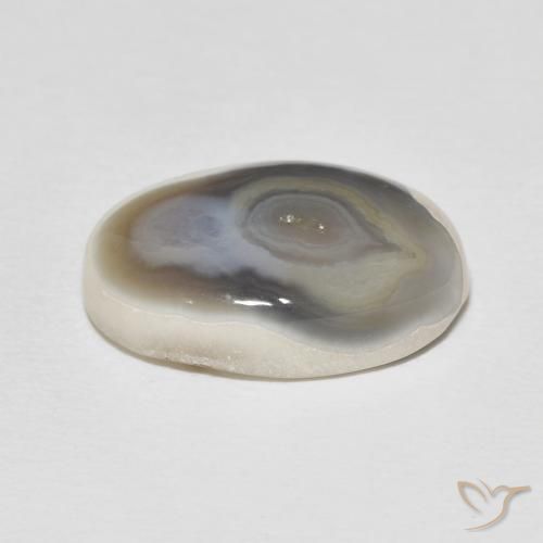 Ágata Multicolor natural de 11.46 ct, Ovalada, Opaco