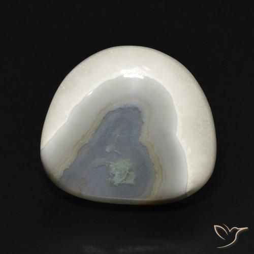 14.42ct Natural Blanco multicolor Ágata, Elegante, Opaco