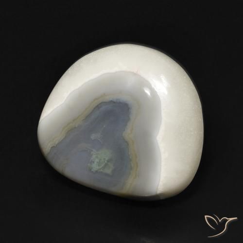 Ágata Blanco multicolor natural de 14.42 ct, Elegante, Opaco