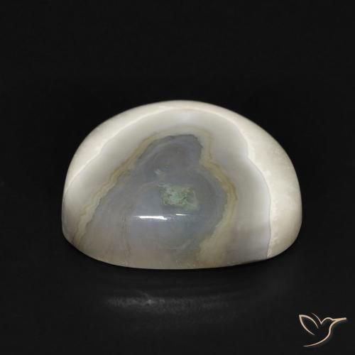 Ágata Blanco multicolor natural de 14.42 ct, Elegante, Opaco