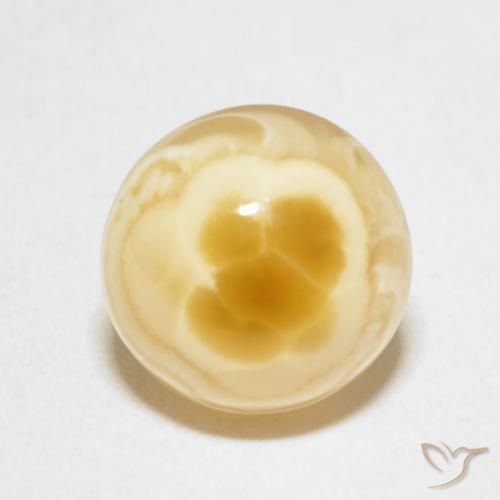 Ágata multicolor natural de 5,40 ct, corte redondo, opaco
