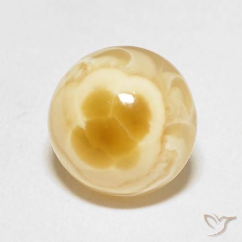 Ágata multicolor natural de 5,40 ct, corte redondo, opaco