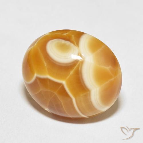 Ágata Multicolor natural de 16.00 ct, Ovalada, Opaco