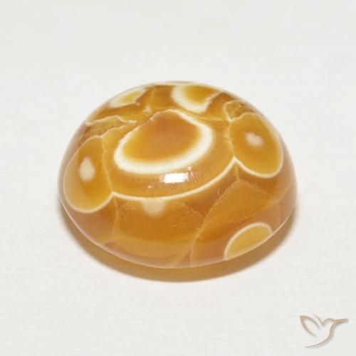 Ágata Multicolor natural de 18.21 ct, Redondo, Opaco