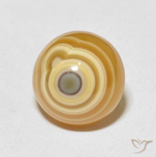 Ágata Multicolor natural de 9.53 ct, Redondo, Opaco