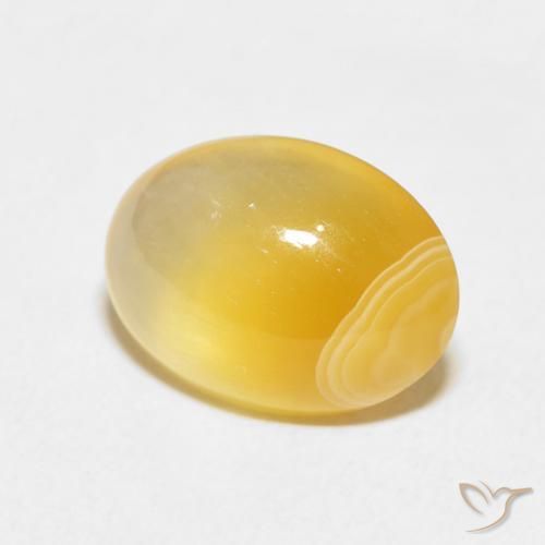 Ágata Multicolor natural de 6.64 ct, Ovalada, Translúcido