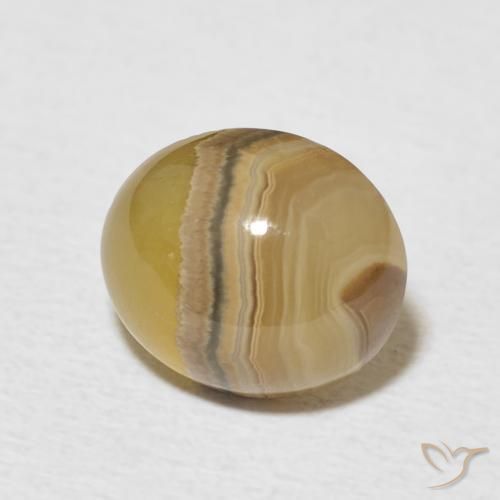 Ágata Multicolor natural de 3.53 ct, Ovalada, Opaco