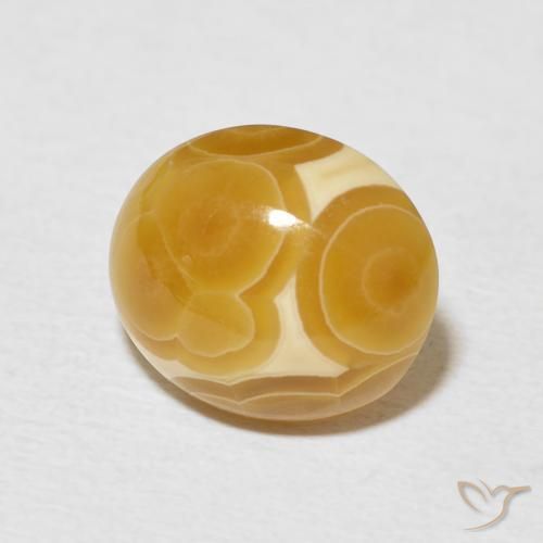 Ágata Multicolor natural de 6.64 ct, Ovalada, Opaco