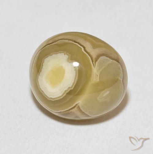 Ágata Multicolor natural de 9.89 ct, Ovalada, Opaco