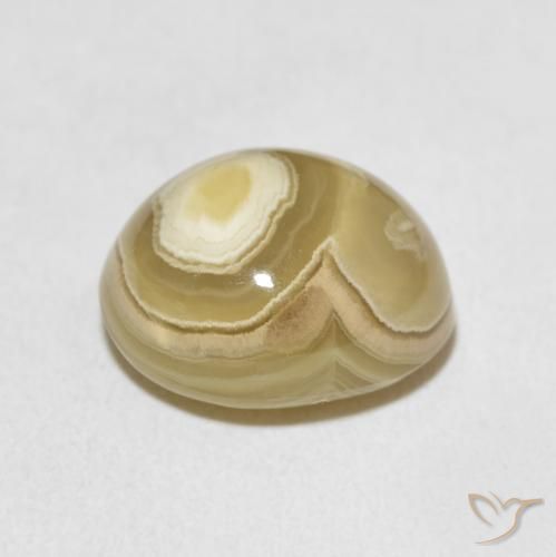 Ágata Multicolor natural de 9.89 ct, Ovalada, Opaco