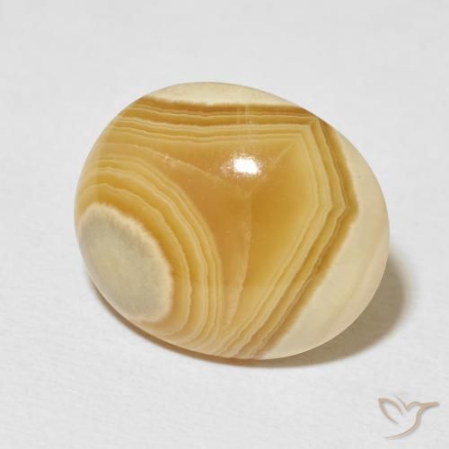 Ágata Multicolor natural de 15.45 ct, Ovalada, Opaco