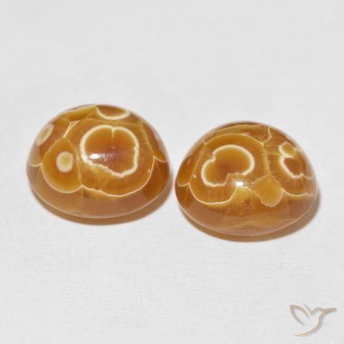 Gemas de Ágata Multicolor natural de 33.49 ct, Ovalada, Opaco