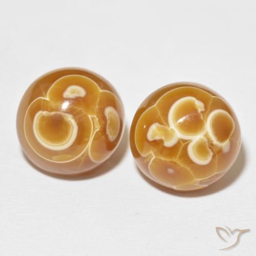 Gemas de Ágata Multicolor natural de 38.31 ct, Redondo, Opaco