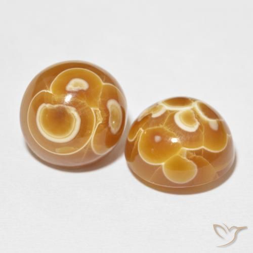 Gemas de Ágata Multicolor natural de 38.31 ct, Redondo, Opaco