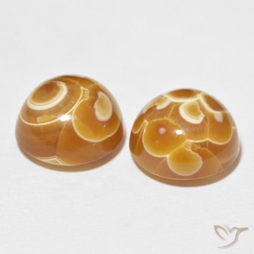 Gemas de Ágata Multicolor natural de 38.31 ct, Redondo, Opaco