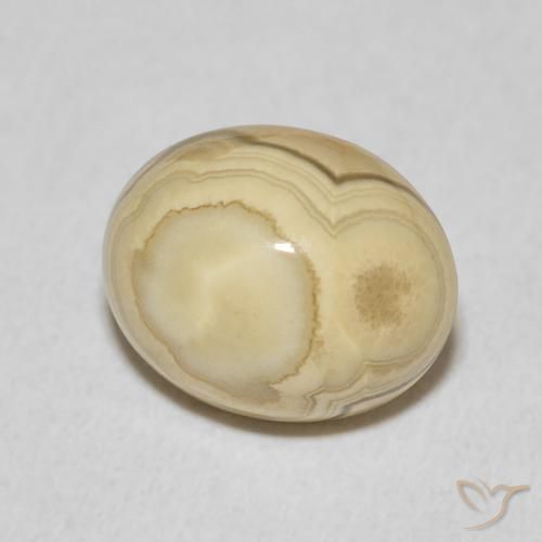 Ágata Multicolor natural de 6.65 ct, Ovalada, Opaco