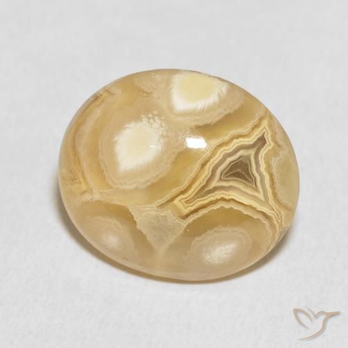 Ágata Multicolor natural de 18.32 ct, Ovalada, Opaco