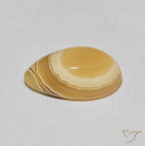 Ágata Multicolor natural de 11.05 ct, En forma de pera, Opaco