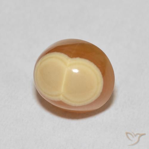 Ágata Multicolor natural de 8.59 ct, Ovalada, Opaco