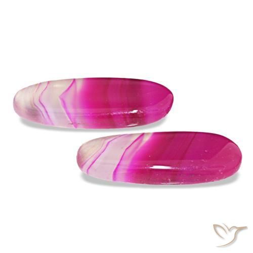 Gemas de Ágata Multicolor natural de 22.11 ct, Corte Óvalo, Transparente