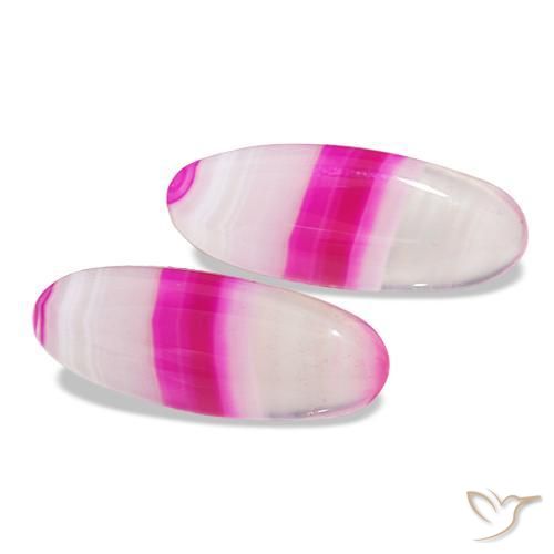 Gemas de Ágata Multicolor natural de 24.03 ct, Corte Óvalo, Transparente